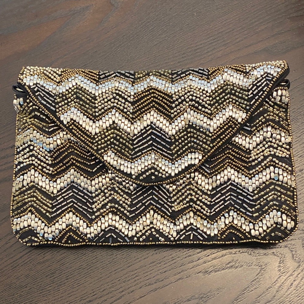 Black and Gold Clutch Bag